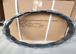 China Regular Type CBT - 65 Concertina Wire , Razor Barbed Wire 4.5kg Per Roll factory