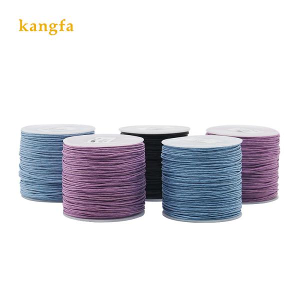 100% Cotton Roll Cord Waxed Thread Cord String Strap for Jewelry Making Plastic