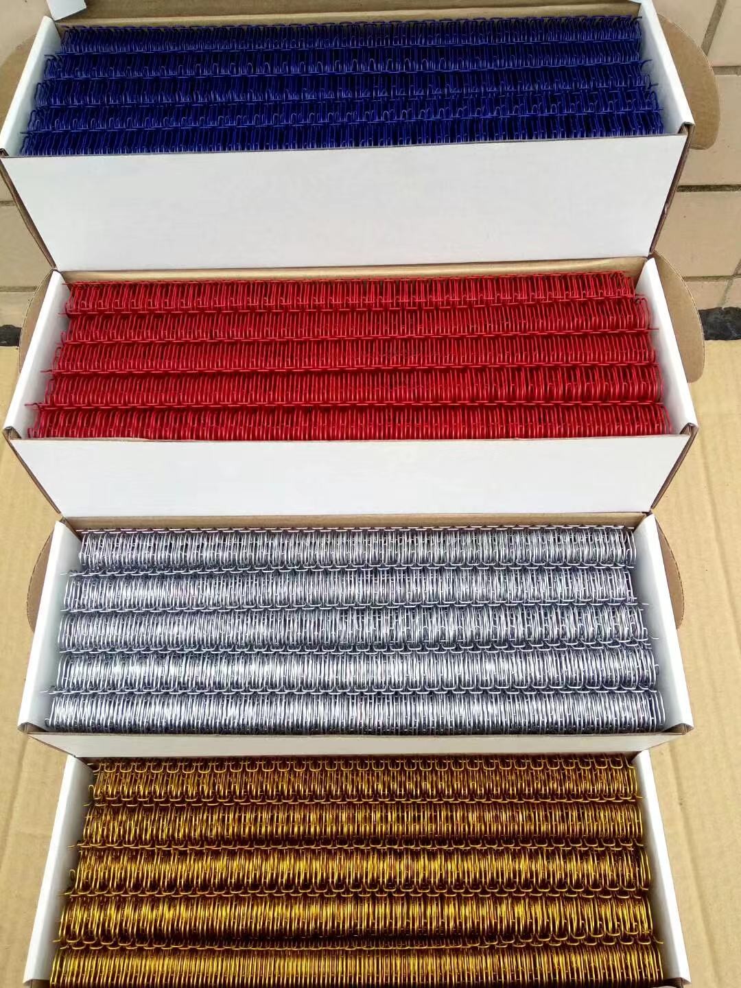 1-1/8" 28.6mm 2:1 Pitch Double Ring Metal Wiro Nylon Coated Double Wire Binding Ring