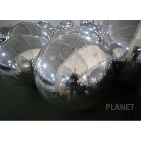 Reusable Blow Up Mirror Ball Ornament Hanging Balloons High Tear Strength