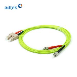 China OM5 Multimode Duplex Fiber Optic Cable SC/UPC to ST/UPC Connector Patch Cord factory
