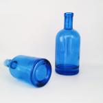 300ml 500ml 750ml Blue Glass Liquor Bottles for Bar Super Flint Glass Material