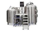 2HL Capacity 2 Kettle Brew System 2MM Exterior Shell For Pub / Restaurant