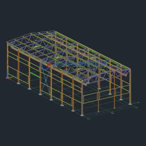 China Prefabricated Steel Frame Building Lightweight Prefab Metal Warehouse factory