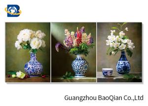 China Waterproof 3D Wallpaper Image Flip Effect Beautiful Flower For Home Decoration factory
