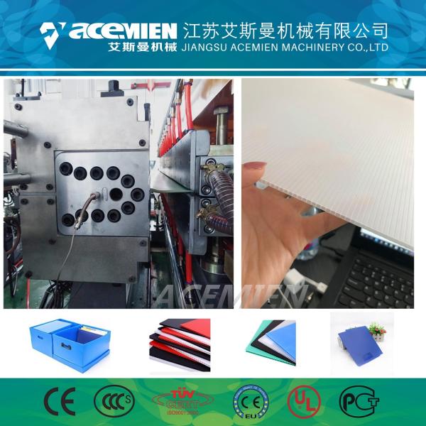 Packing PP Hollow Sheet Extrusion Line Customized Color Electrical Control