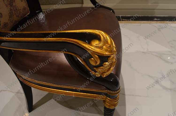 2016 Alibaba Hot sale oval back genuine leather dining chair TV-008