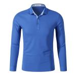 Custom Printing Business Polo Cheap Neck Work Shirts Company Logo Long Sleeve