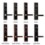 Silver Zinc Alloy Hotel Smart Locks RFID Card Mechanical Key Unlock Lightweight