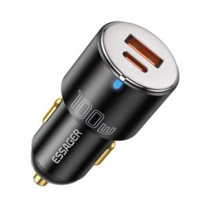 China PD3.0 QC3.0 USB A Type C Dual Port Car Charger 100W 65W 35W factory
