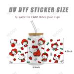 UV DTF Cup Wrap Transfer Stickers For Cartoon Wipe-Off Stickers Waterproof