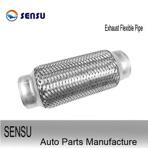 China 51mm*200mm Stainless Steel Exhaust Flex Pipe With Interlock Liner factory