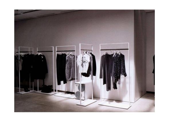 Elegant Clothes Shop Fittings Iron Powder Coated , White Complete Shop Fittings