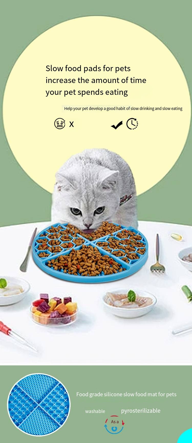 New Pet Honeycomb Licking Pad Anti-Choking Anti-Vomiting Stress-Relieving Pet Slow Food Mat