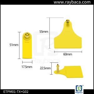 China Visual ETPM01 Sheep And Goat Ear Tags / RFID Animal Two-piece Ear Tag factory