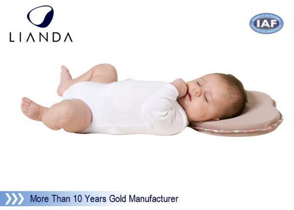 China Colorful Anti Apnea Round Baby Caring Pillow To Stop Flat Head , Nontoxic Organic Cotton factory