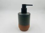 Ceramic Bathroom Countertop Acceessories Sets Round Shape Two-tone Black Pump