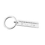 Zinc Alloy Rectangle Shape Valentine Personalised Metal Keychain Custom Shape