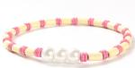 6mm Shell Pearl And Bead Bracelet Bohemian Style 18.5cm strechy adjustable size