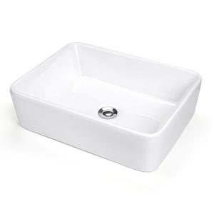 China Rectangular Ceramic Kitchen Bathroom Sinks Above Counter Polished Surface factory