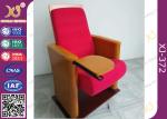 Red Furniture Wooden Folded Auditorium Chairs With Writing Pad 32 Kg OEM / ODM