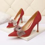 9811-5 European and American sexy pointed toe rhinestone high heels stiletto