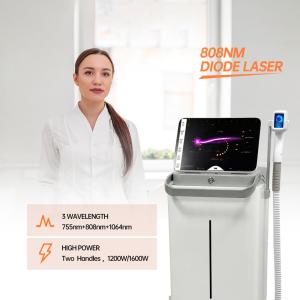 China 500W-2400W Commercial Clinic Salon Safe Contact Cooling Triple Wavelength Laser Hair Removal factory