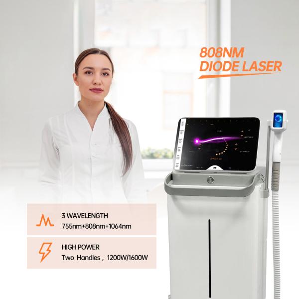 500W-2400W Commercial Clinic Salon Safe Contact Cooling Triple Wavelength Laser