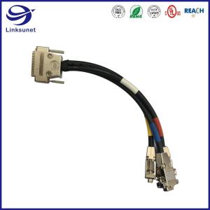 China Soldering Electrical Wire harness with DB25 add DB9 Male / Female PVC connector factory