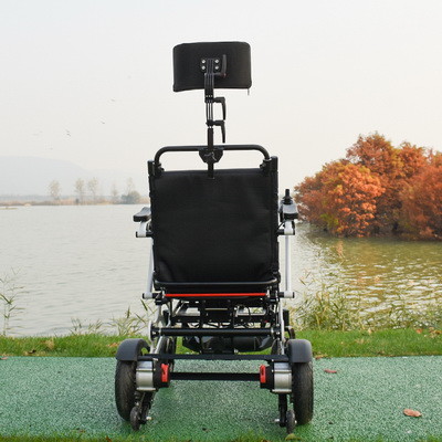 Brushless Motor Lithium Battery Powered Wheelchairs With Lamp Alu Alloy