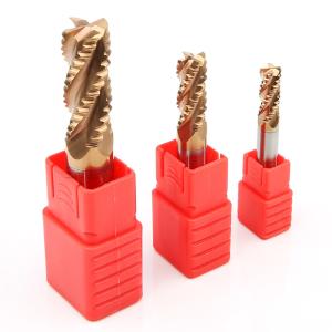 China Solid 4 Flutes Roughing Carbide End Mill HRC55 Alloy Steel factory