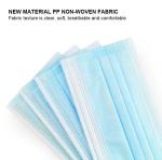 Antibacterial 3.2g Meltblown Filter 3 Ply Disposable Mask
