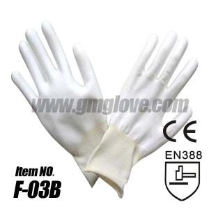 China White Polyurethane Coated Working Gloves factory