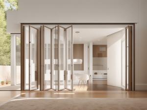 China Home Soundproof Folding Glass Windows Electric Opening Customized factory