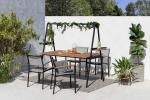 Metal Garden Set AJUNION Modern Design 4 Seat Outdoor Dining Set for Patio