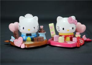 China Valentine'S Day Hello Kitty Plastic Figurines Eco - Friendly PVC ABS Material factory