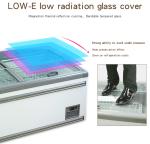 1040L Top Four Sliding Glass Door Island Display Freezer / Horizontal Commercial