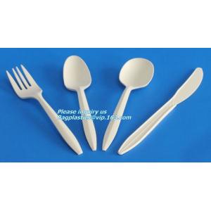 5.5 inch BPA FREE Spork Biodegradable Plastic PLA Fork Spoon Combination Corn