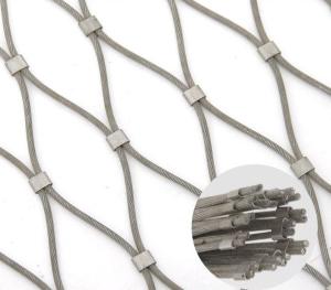 China Bridge Protection Stainless Steel Cable Net 80x80mm For Zoo Animal Cages factory