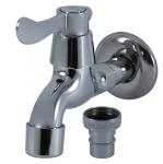 Wall Mounted Bathroom Faucet With Brass Body And Anti-splash Double Water Outlet