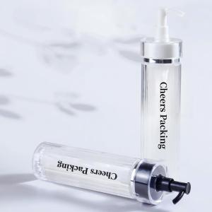 China 140ML PET Cosmetic Bottles For Lotion , Essential Oil With Pump Wholesale PET Cosmetic Bottles factory
