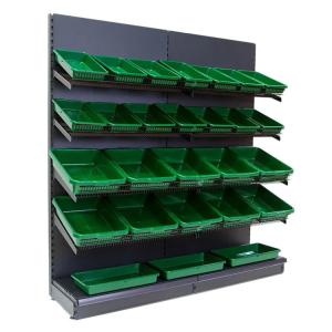 China Supermarket Fruit Vegetable Rack For Store Single Sided Heavy Duty factory