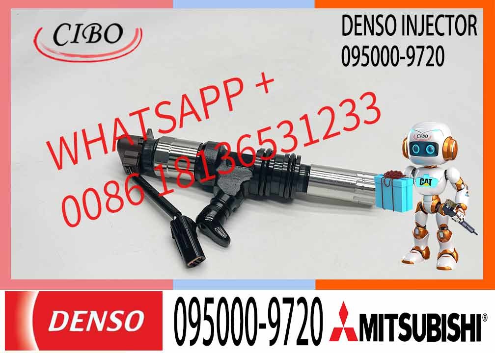 Common Rail Diesel Fuel Injector 095000-9720 ME307488 For Engine 6M60 7.5L