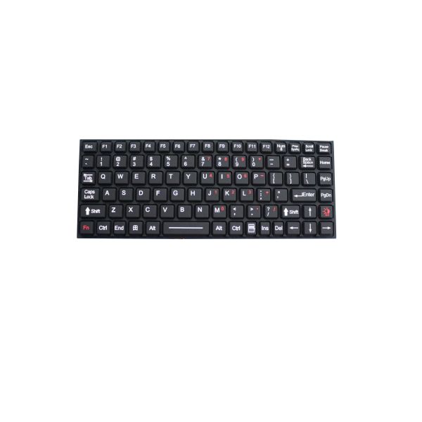 Emc Rubber Silicone Keyboard White Backlight 89 Keys For Ruggedized Computer