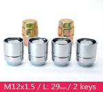 2.5 Cm Closed Acorn Locking Lug Nuts Zinc Key Apply To Wheels / Rims