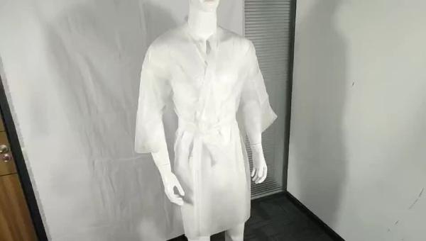 S&J Disposable Nonwoven Kimono Japan Men and Women Clothing PP Material White