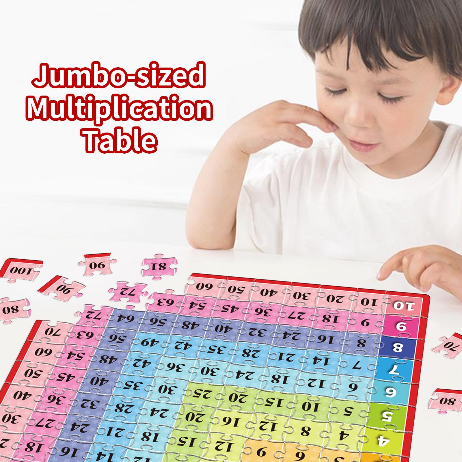 Multiplication Memonic Training Paper Puzzles for Children's Enlightenment Education
