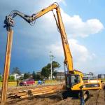 Reinforcing Excavator Pile Driving Boom 7.5 Tons 40Max Speed For CAT Kobelco