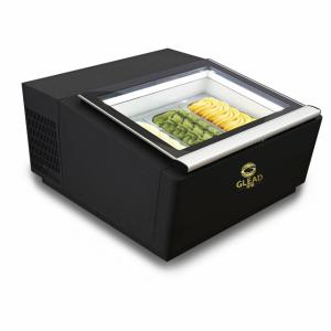 Industrial Ventilated Cooling System Ice Cream Showcase Italian Pan 3pcs -16℃~