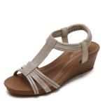 BS124 Roman Retro Wedge Sandals Female Summer 2021 New National Style Word With